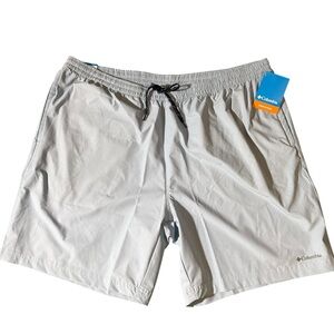 Columbia Men's Light Gray Summertide Stretch Shorts XXL 8L with Omni Shield